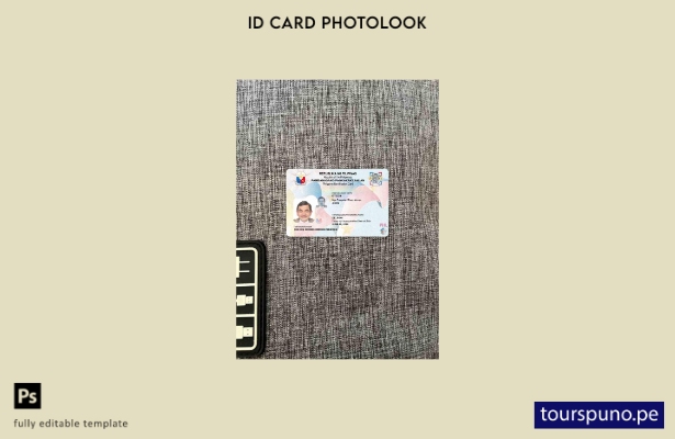 listo para imprimir plantilla FRONTAL de identificación fotográfica (presente) d